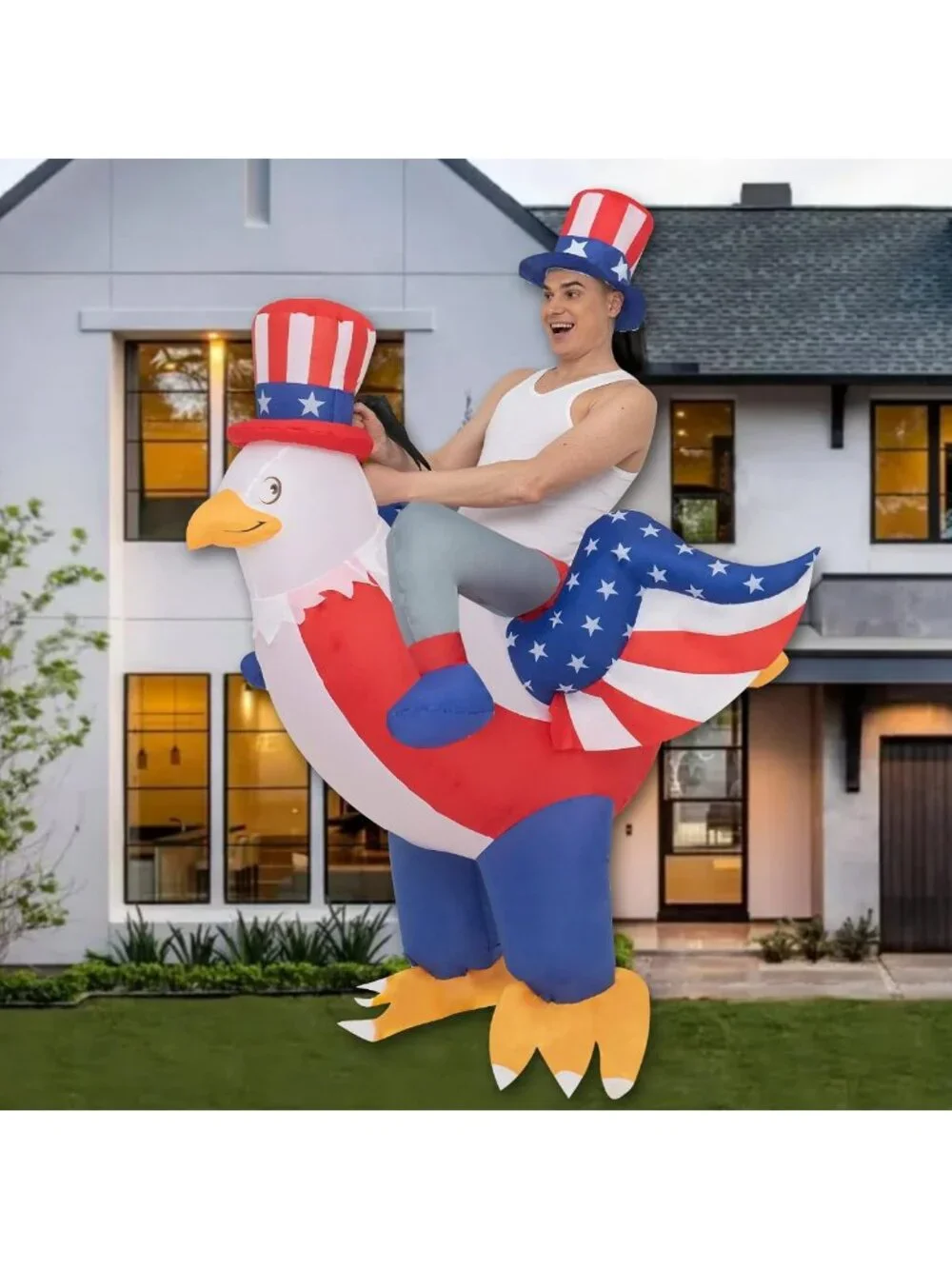 USA Eagle Inflatable Costume for 4th of July Party, Adult Parade & Halloween Fun